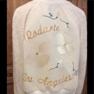 LIMITED EDITION RODARTE white poppy bomber jacket